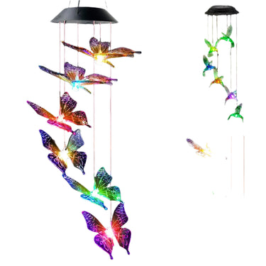 LumiFladder | Ambiente mágico para tu jardín - Campana de viento LED solar